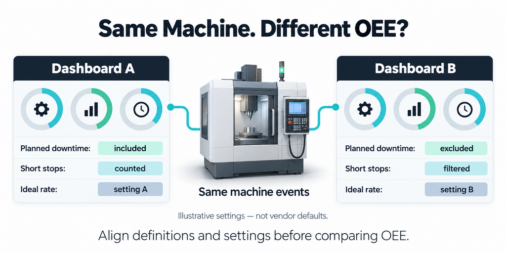 What to Compare First: Connection Path and OEE Settings